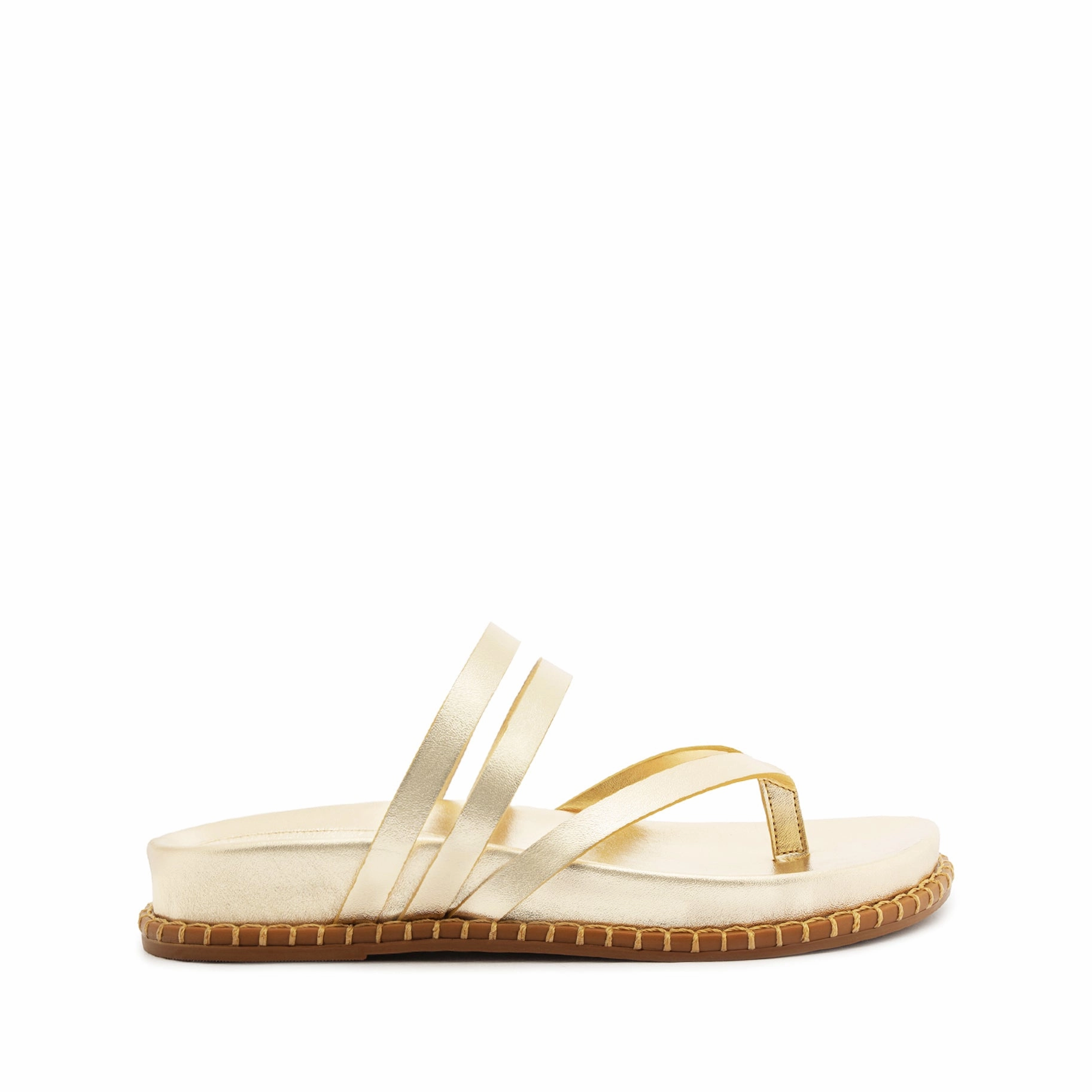 Rania Sporty Metallic Leather Sandal Power Grip Casual Move