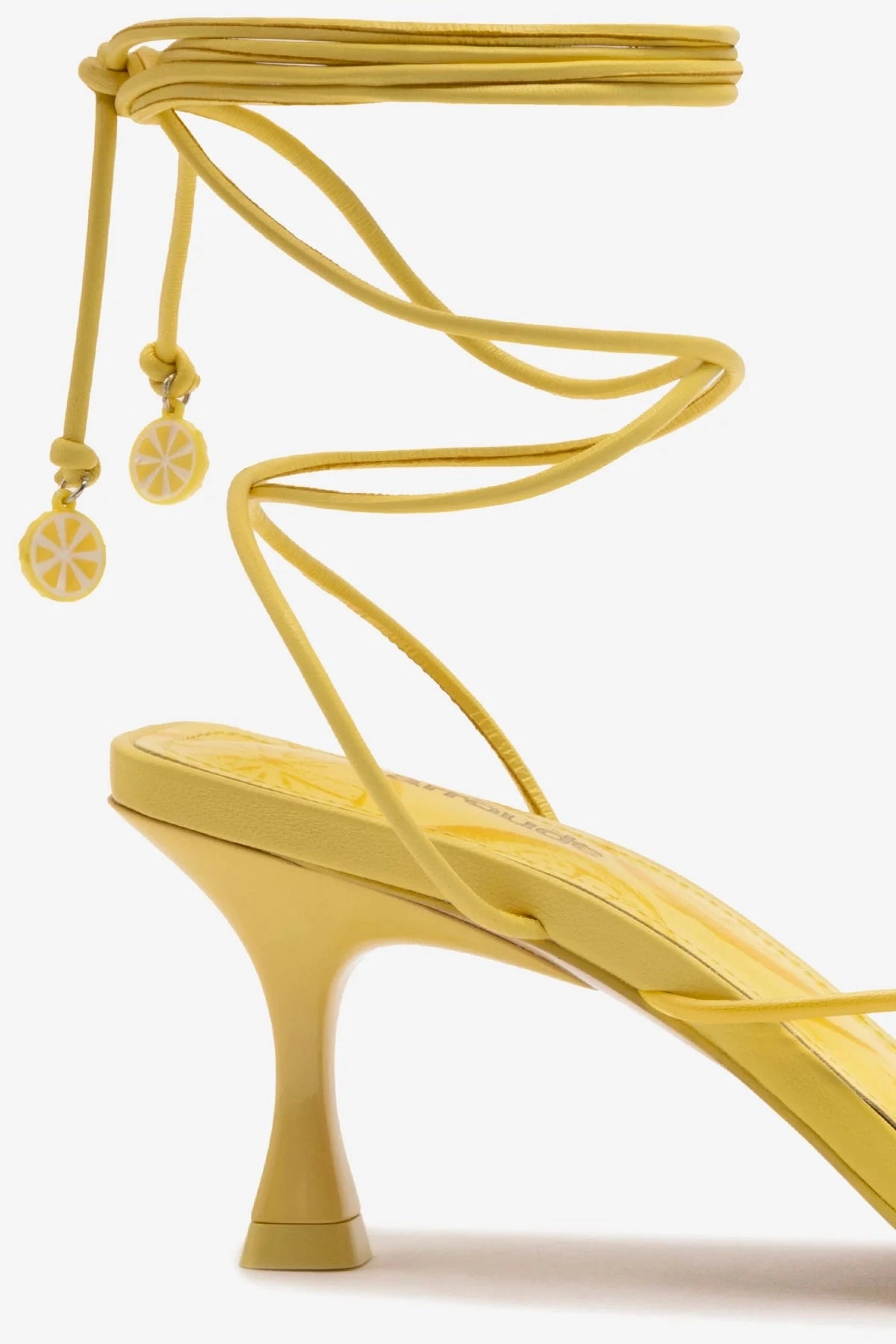 Iconic Stiletto Heels Nadia Sandal In Lemonade Leather Versatile Comfort Spring Shine