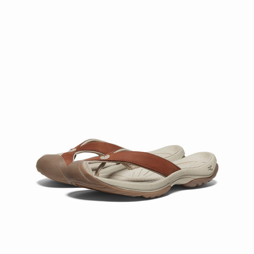 Casual Sandals Women's Waimea Leather Flip-Flop  |  Sorrel Horse/Plaza Taupe