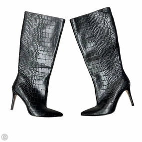 Mud Resistant Rainy Days Grippy Outsole Rainy Day Commuter Boots Knee Heels By Missguided In Black, Size: 5
