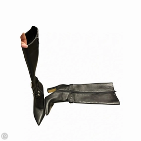 Boots Knee Heels By White House Black Market In Black, Size: 6 portable Footbed