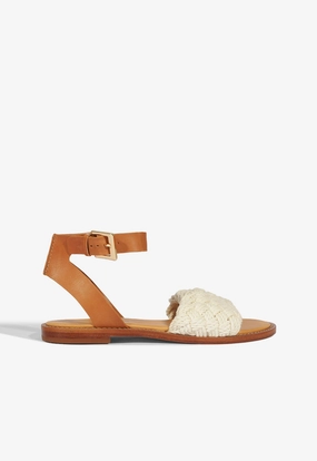 Leather Upper Isabel Flat Sandal
