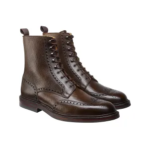 Islay Dark Brown Hatch Grain Cordovan Shock Absorbing Outdoor Trek