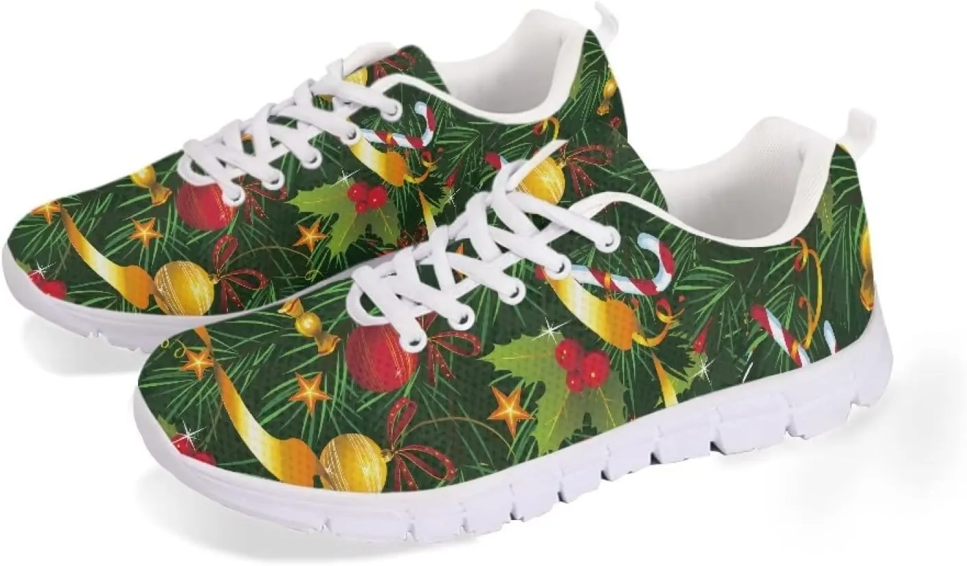 Jeiento Christmas Shoes for Women Running Sneaker Lightweight Walking Jogging Sports Shoes