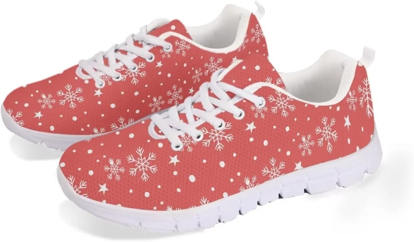 Jeiento Christmas Shoes for Women Running Sneaker Lightweight Walking Jogging Sports Shoes