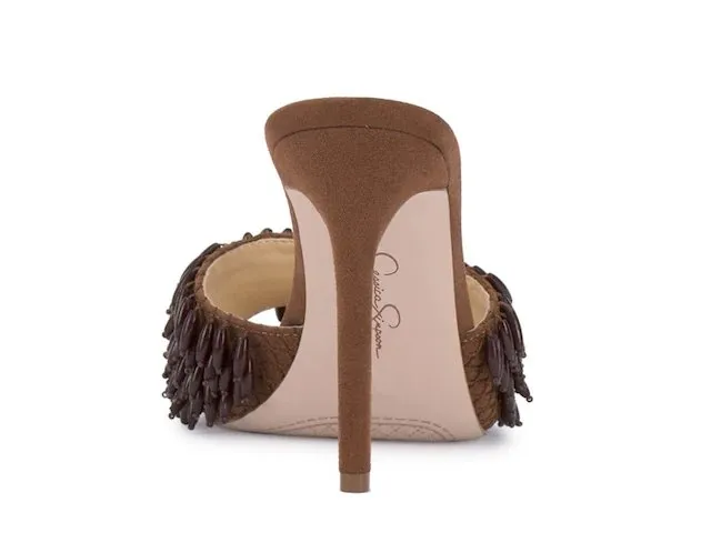 Jessica Simpson Olya Sandals Women Slip On Mule Stiletto Heel Open Toe Sandals