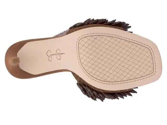 Jessica Simpson Olya Sandals Women Slip On Mule Stiletto Heel Open Toe Sandals