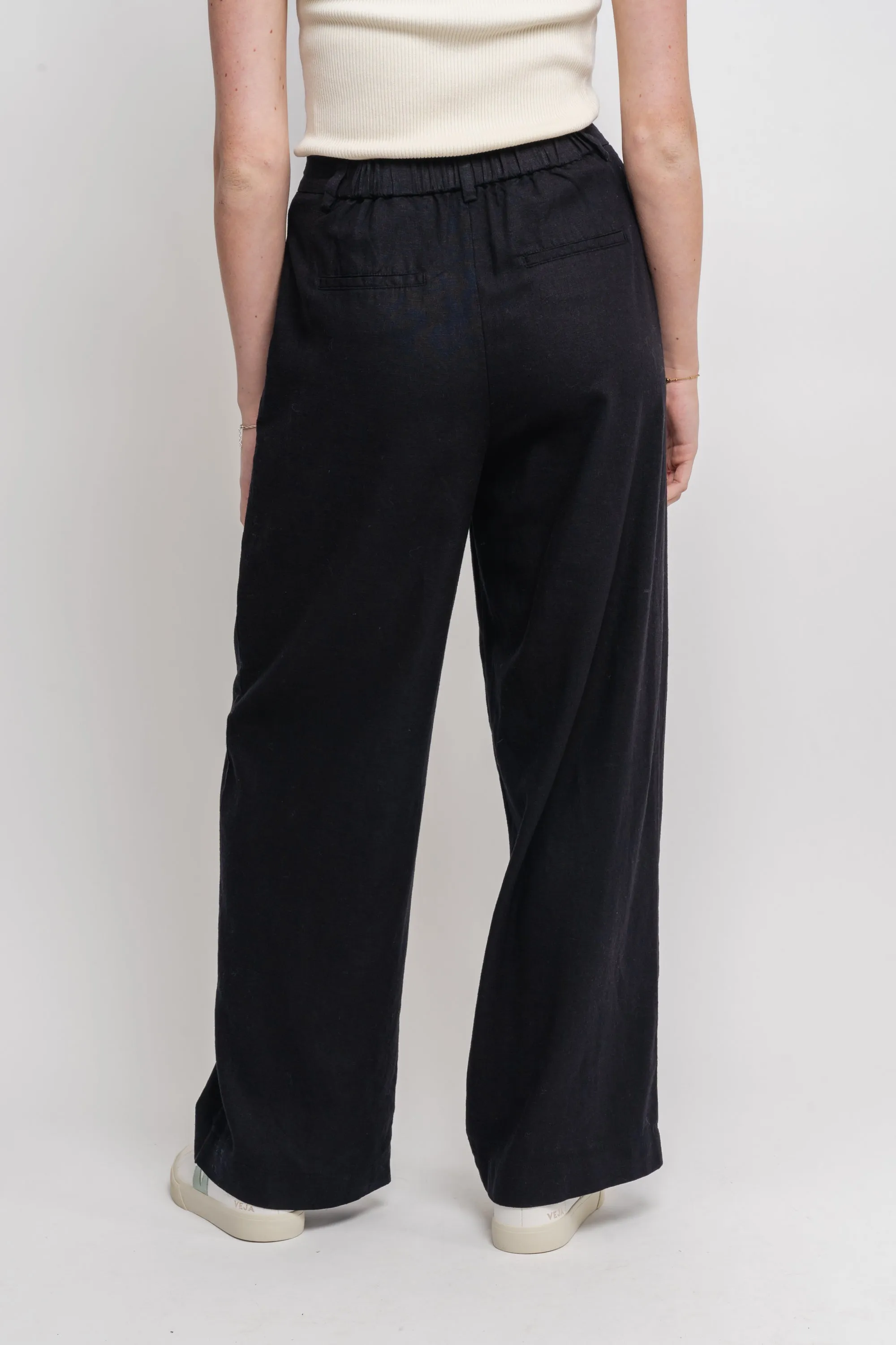 Jovene Ginia Hw Pants - Black