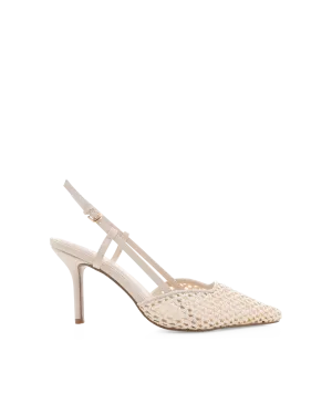 KAMERON - CREAM RAFFIA Stylish Pumps Birthday Glow