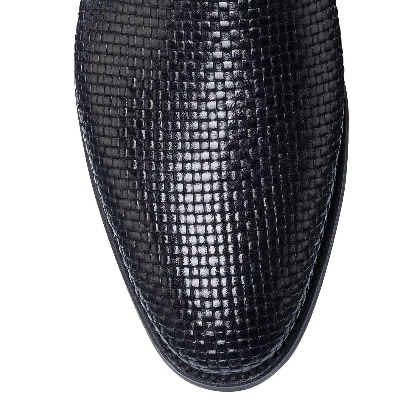 Photo Glam Kensington Black Woven Calf