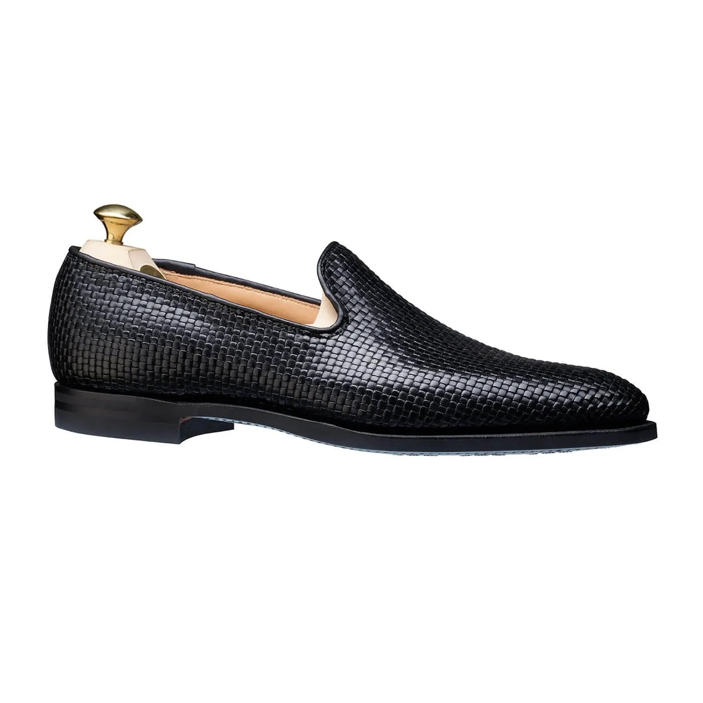 Kensington Black Woven Calf Comfort Fit Non Slip Wellness Seekers