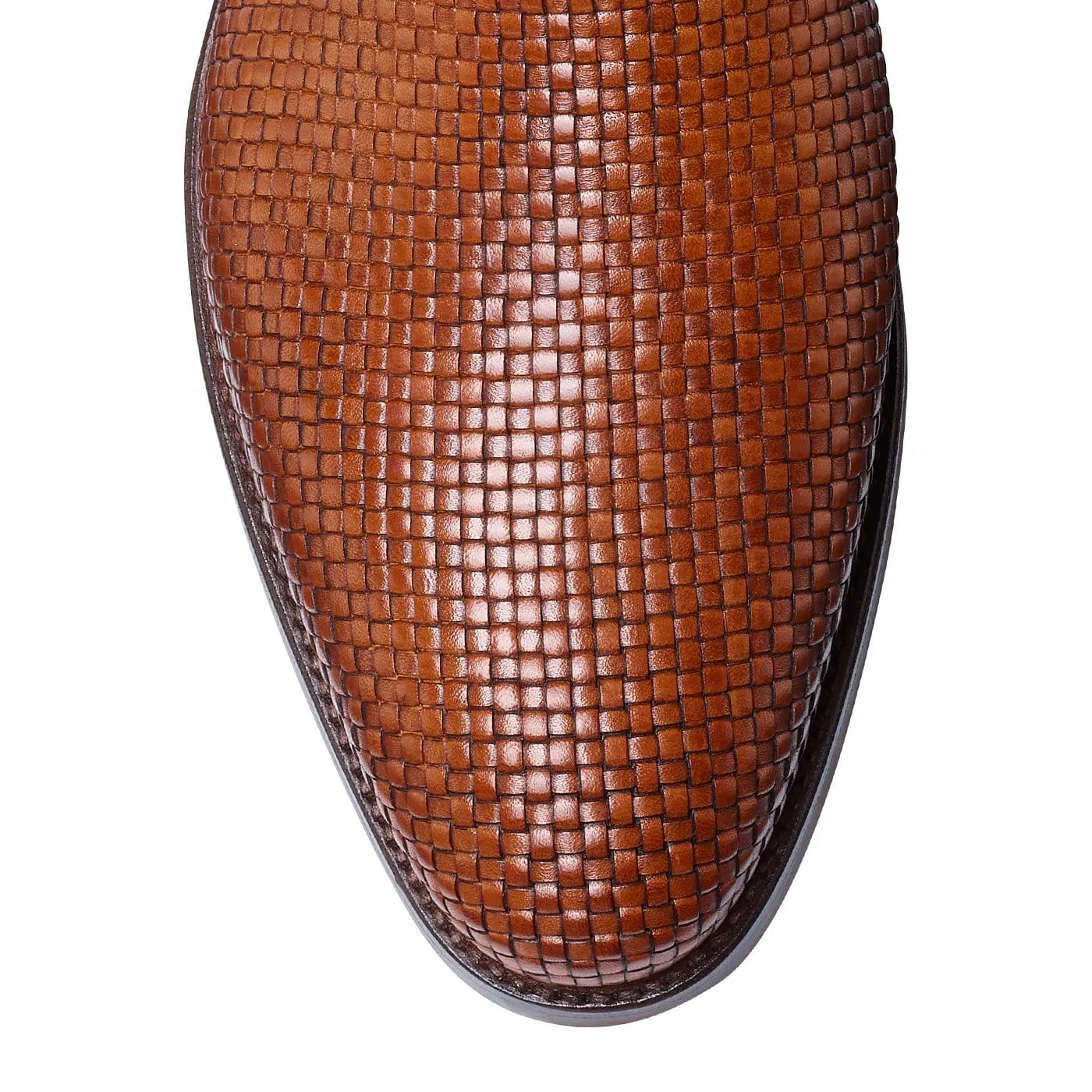 Adjustable French Soft Kensington Tan Woven Calf