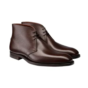 Kew Dark Brown Willow Grain Construction Fit Comfort Flex