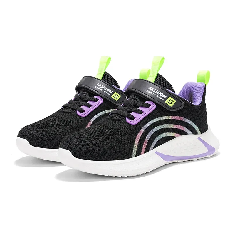 Kids Girls Casual Breathable Anti-Slip Running Sports Shoes