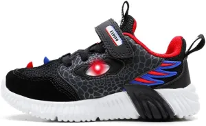 Kids Light up Dinosaur Shoes Boys Lightweight Sneakers Childrens Outdoor Casual Sports Shoes