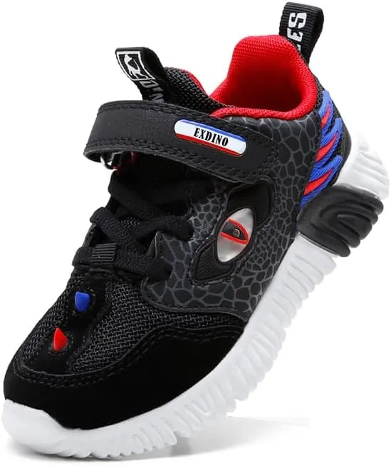 Kids Light up Dinosaur Shoes Boys Lightweight Sneakers Childrens Outdoor Casual Sports Shoes