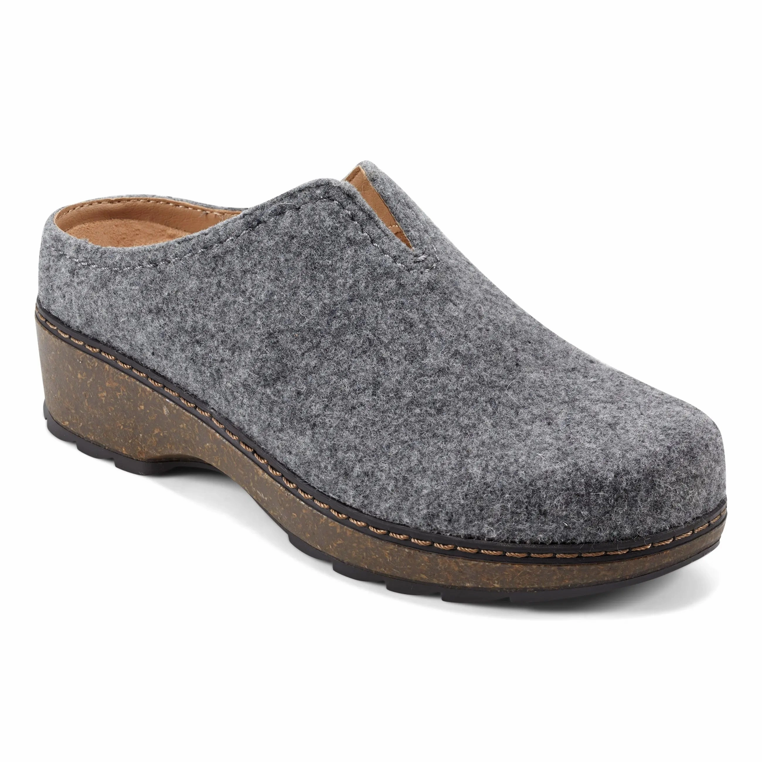 Kolia Round Toe Slip-on Casual Clogs Light Lane