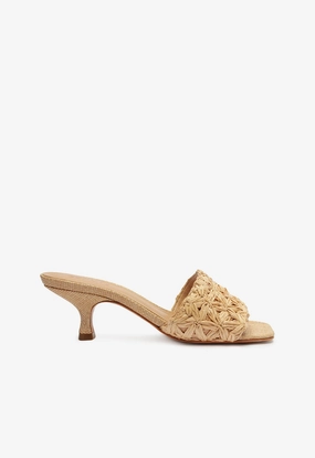 Height Plus Soft Material Dethalia Straw Raffia Sandal