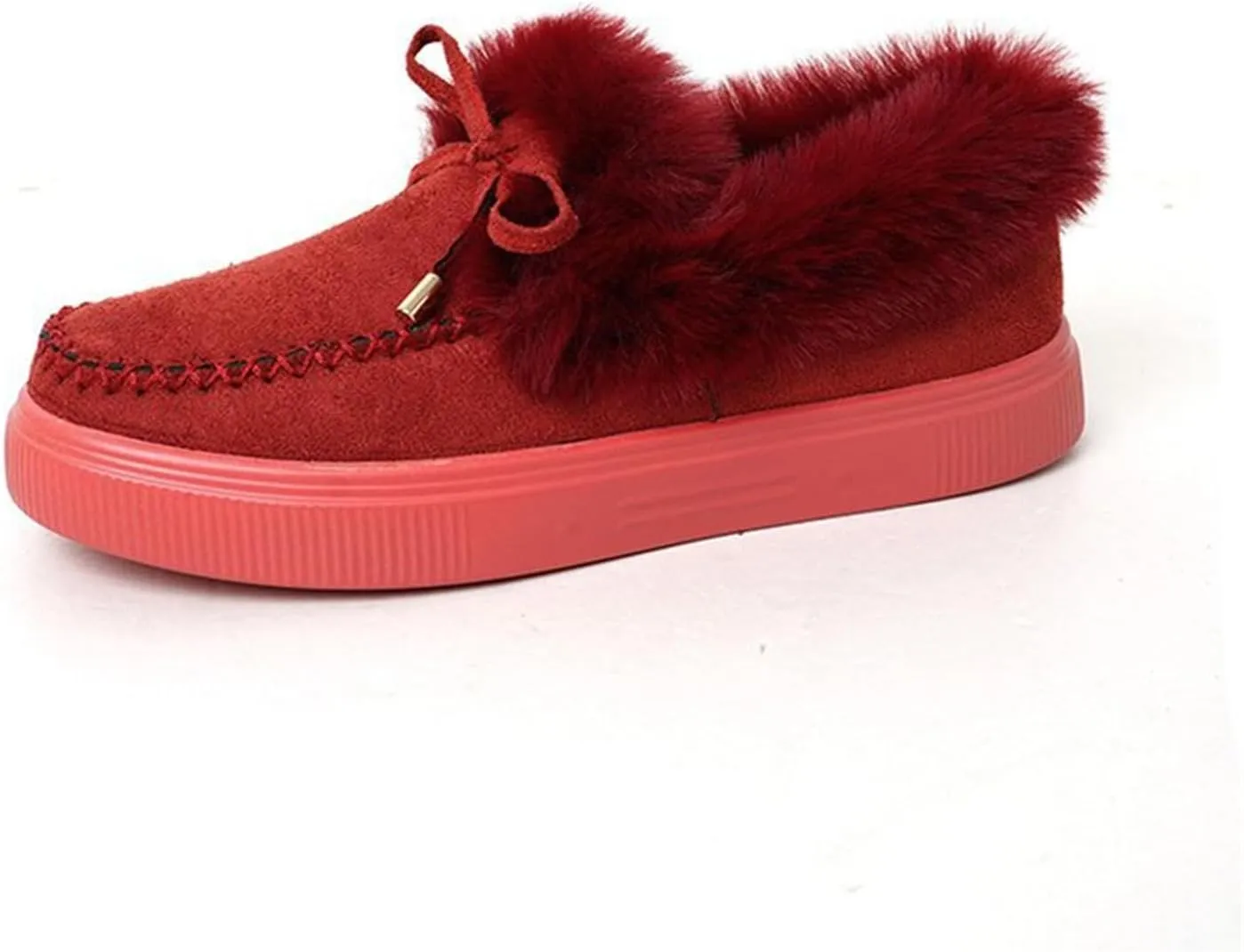 Ladmiple Snow Boots For Women 2023 Trendy Casual Slip-on Warm Loafers Faux Fur-Lined Comfortable Winter Snow Ankle Booties