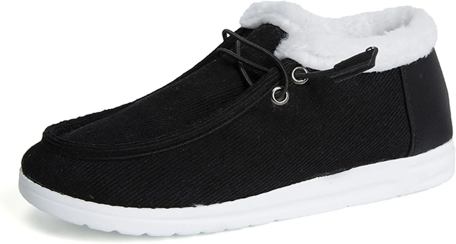 Ladmiple Snow Boots For Women Cute Wide Calf Warm Fur Lined Winter Boots Outdoor Slip On Comfortable Short Ankle Booties
