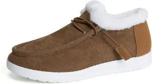 Ladmiple Snow Boots For Women Cute Wide Calf Warm Fur Lined Winter Boots Outdoor Slip On Comfortable Short Ankle Booties