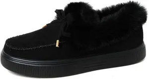 Ladmiple Snow Boots For Women Slip On Winter Shoes with Fur Lined Warm Slip On Ankle Booties Comfort Outdoor Walking Shoes
