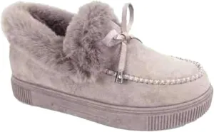 Ladmiple Snow Boots For Women Wide Faux Fur Lined Winter Ankle Booties Classic Slip On Fashion Casual Warm Walking Shoes
