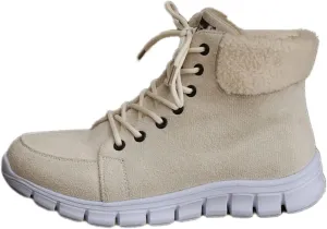 Ladmiple Snow Boots For Women Wide Faux Fur Lined Winter Ankle Booties Slip on Cold Weather Warm Outdoor Walking Shoes