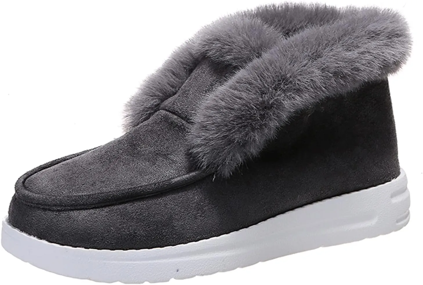 Ladmiple Snow Boots For Women Wide Faux Fur Lined Winter nkle Booties Slip on Warm Comfort Outdoor AThickening Walking Shoes