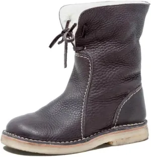 Ladmiple Snow Boots For Women Wide Width Warm Fur Lined Winter Ankle Booties Outdoor Fashion Comfort Lace Up Combat Shoes
