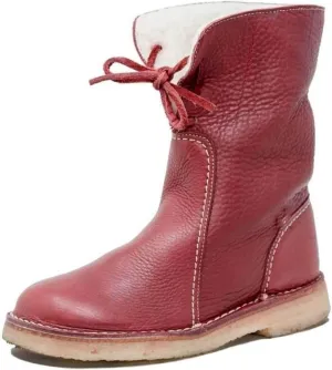Ladmiple Snow Boots For Women Wide Width Warm Fur Lined Winter Ankle Booties Outdoor Fashion Comfort Lace Up Combat Shoes