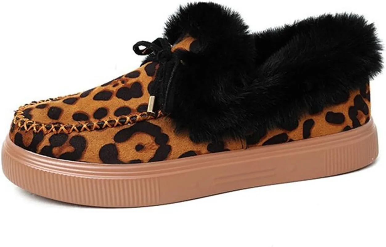 Ladmiple Winter Boots For Women 2024 Fashion Snow Boots Winter Shoes Fur Lined Warm Slip On Comfortable Outdoor Ankle Booties