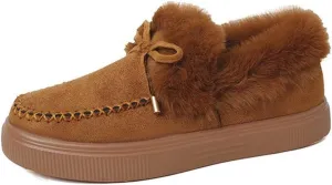 Ladmiple Winter Boots For Women Cute Warm Fur Lined Snow Ankle Booties Outdoor Fashion Comfortable Slip On Walking Shoes