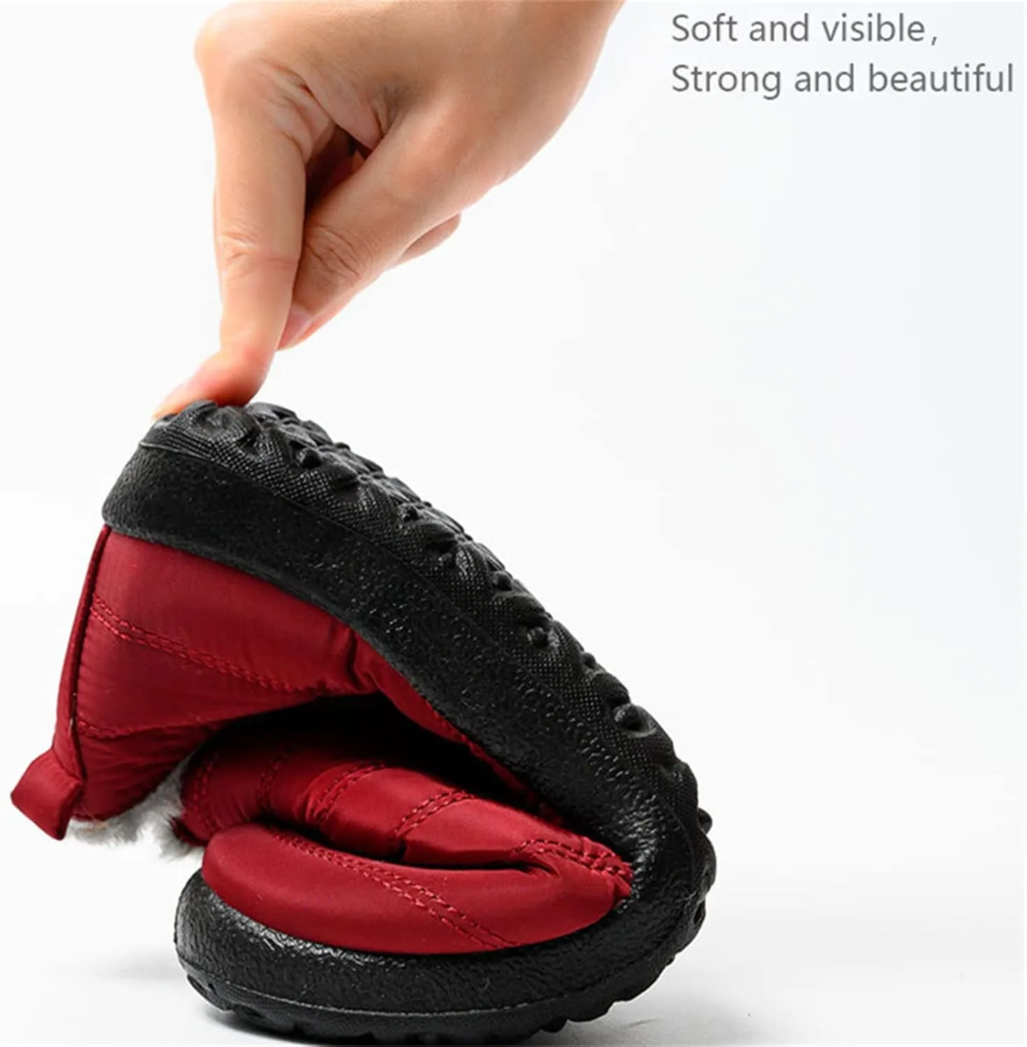 Ladmiple Winter Boots For Women Waterproof Snow Cute Ankle Booties Warm Fur Lined Outdoor Comfortable Walking Shoes