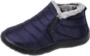 Ladmiple Winter Boots For Women Waterproof Snow Cute Ankle Booties Warm Fur Lined Outdoor Comfortable Walking Shoes