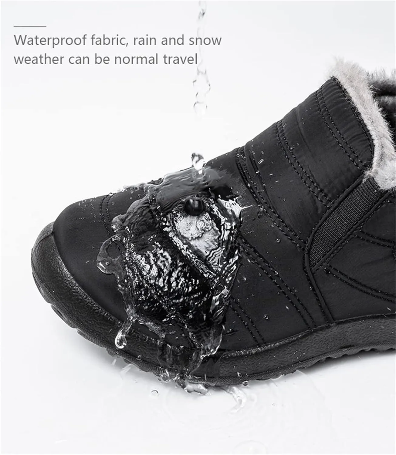 Ladmiple Winter Boots For Women Waterproof Snow Cute Ankle Booties Warm Fur Lined Outdoor Comfortable Walking Shoes