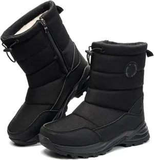 Ladmiple Winter Boots For Women Waterproof Snow Non Slip Fur Lined Warm Slip On Comfortable Outdoor Anti Slip Ankle Booties
