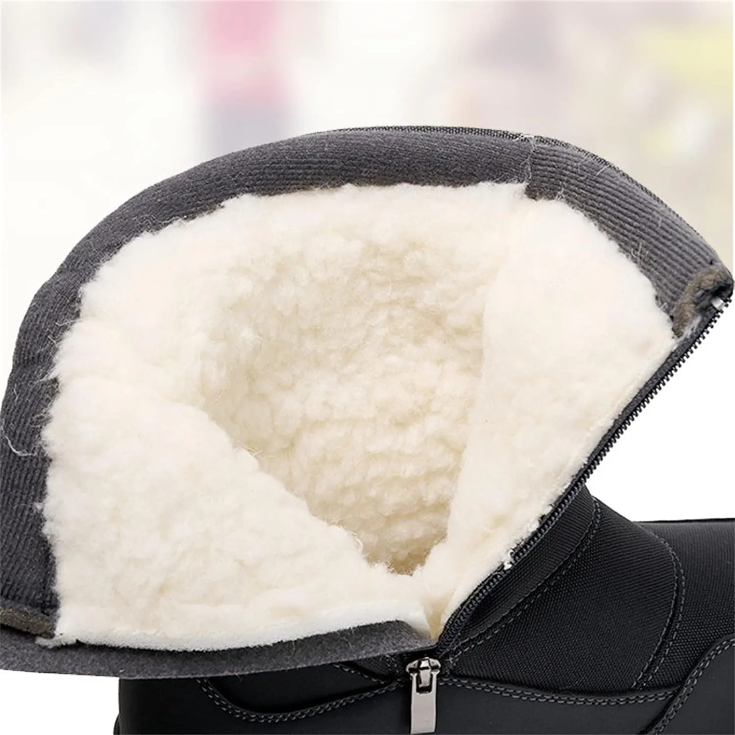 Ladmiple Winter Boots For Women Waterproof Snow Non Slip Fur Lined Warm Slip On Comfortable Outdoor Anti Slip Ankle Booties