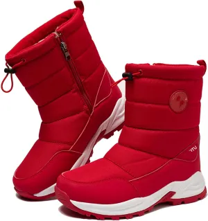 Ladmiple Winter Boots For Women Waterproof Snow Non Slip Fur Lined Warm Slip On Comfortable Outdoor Anti Slip Ankle Booties