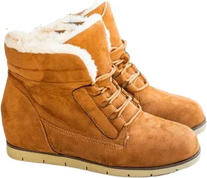 Ladmiple Womens Snow Boots Winter Warm Ankle Booties Fur Lined Anti-Slip Outdoor Lace Up Comfortable Warm Combat Boots