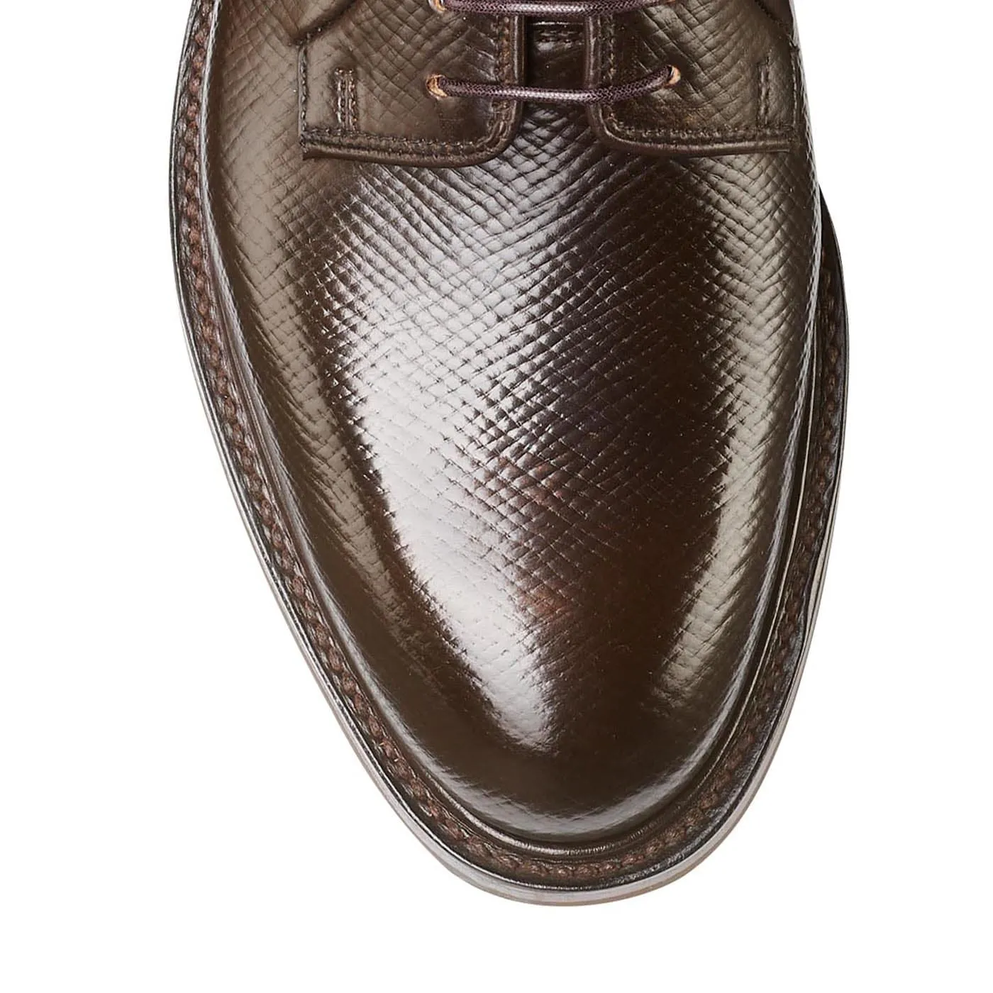 Lanark 5 Dark Brown Hatch Grain Cordovan waterproof Step Free