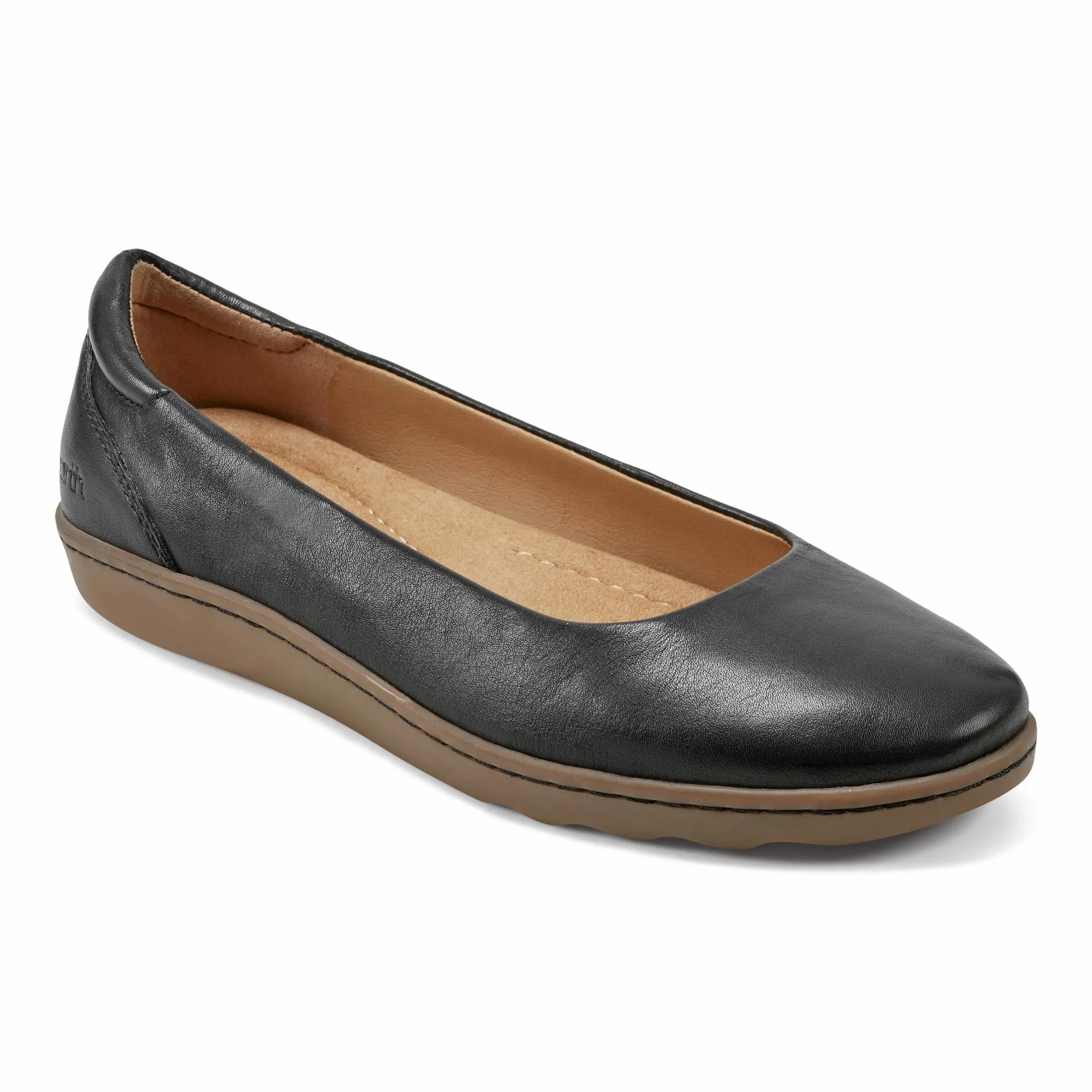 Leather Material Landen Round Toe Casual Flats