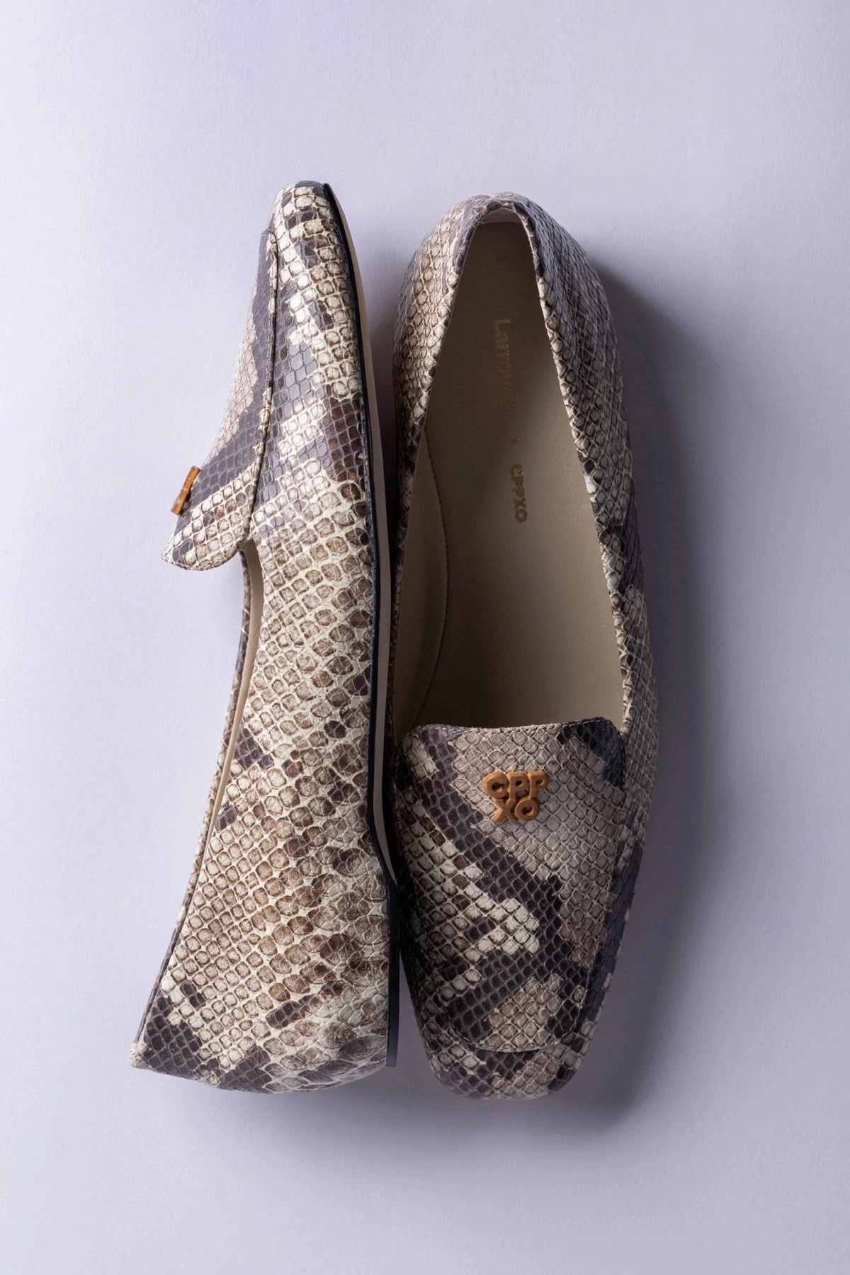 Class Mood Casual Larroud?? x CPPXO Loafer In Neutral Snake Leather