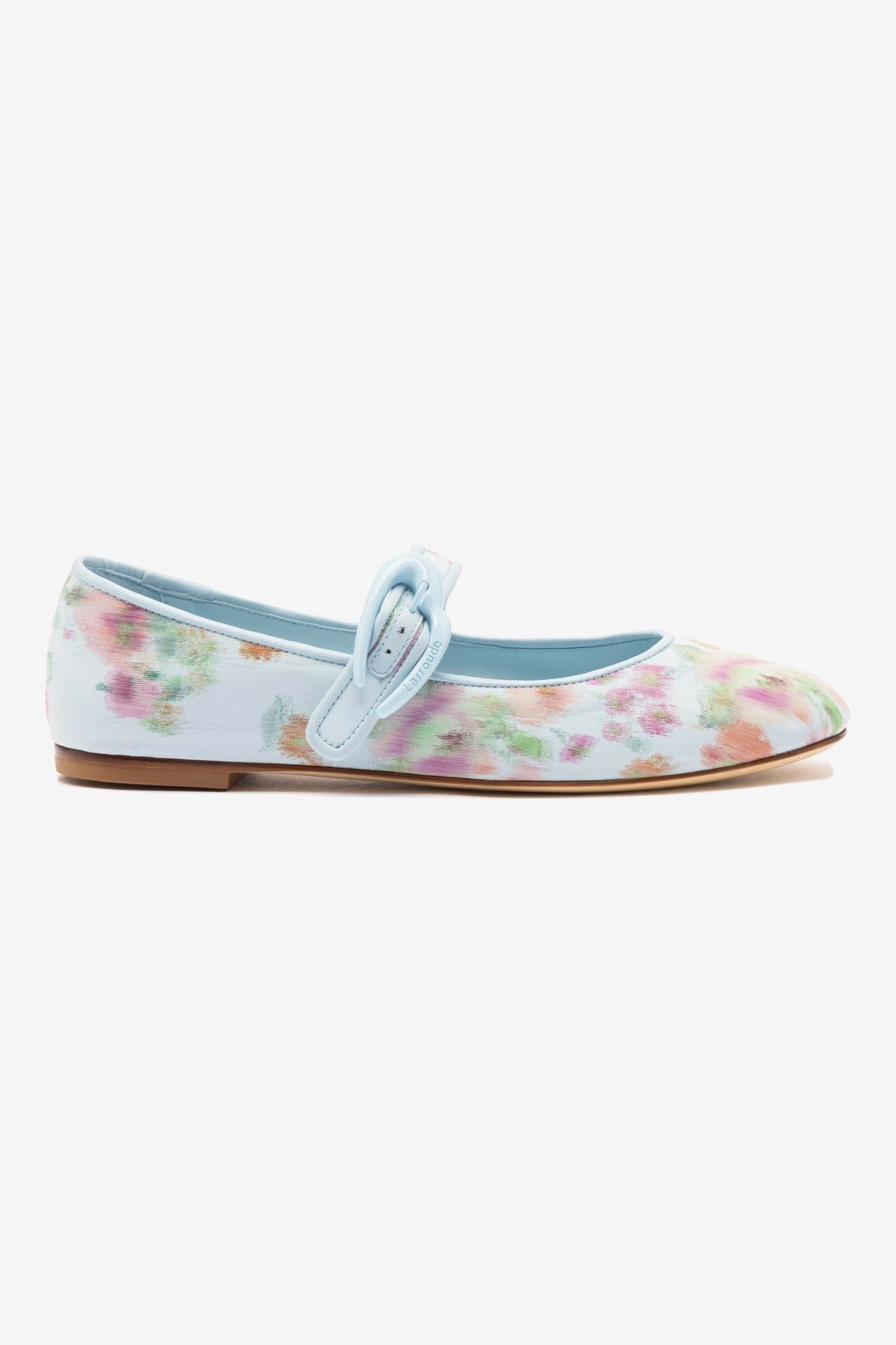 Chain Style Market Lane Larroud?? x Markarian Verona Ballet Flat In Apple Blue Floral Ikat