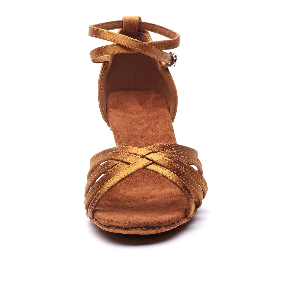 Latin Dance Shoes for Women Satin Indoor Ballroom Shoes
