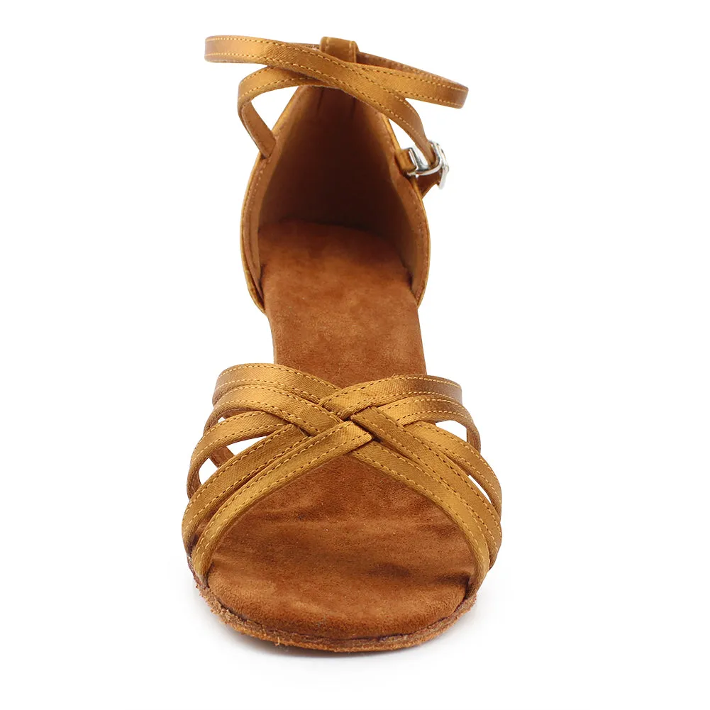 Latin Dance Shoes for Women Satin Indoor Ballroom Shoes