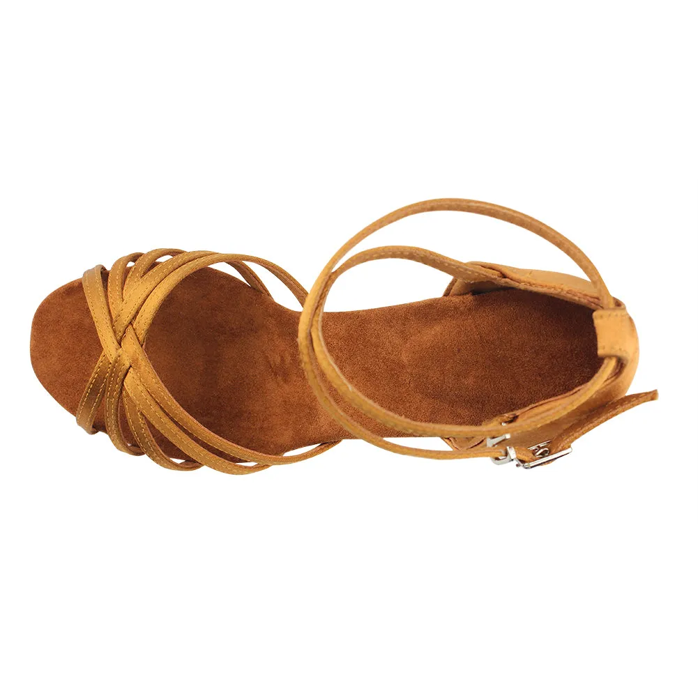 Latin Dance Shoes for Women Satin Indoor Ballroom Shoes