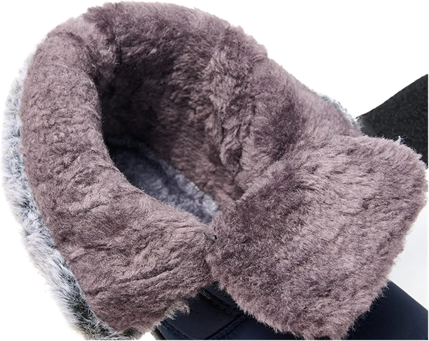 Lausiuoe Winter Boots For Women Waterproof Snow Non Slip Warm Fur Lined Waterproof Ankle Boots Outdoor Comfortable Shoes