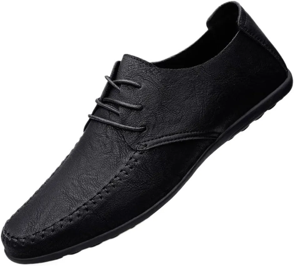 Leather Business Formal Shoes for Men Oxford Dress Wedding Comfortable Pointed Toe Classic Lace Up Non-Slip Walking Shoes for Men