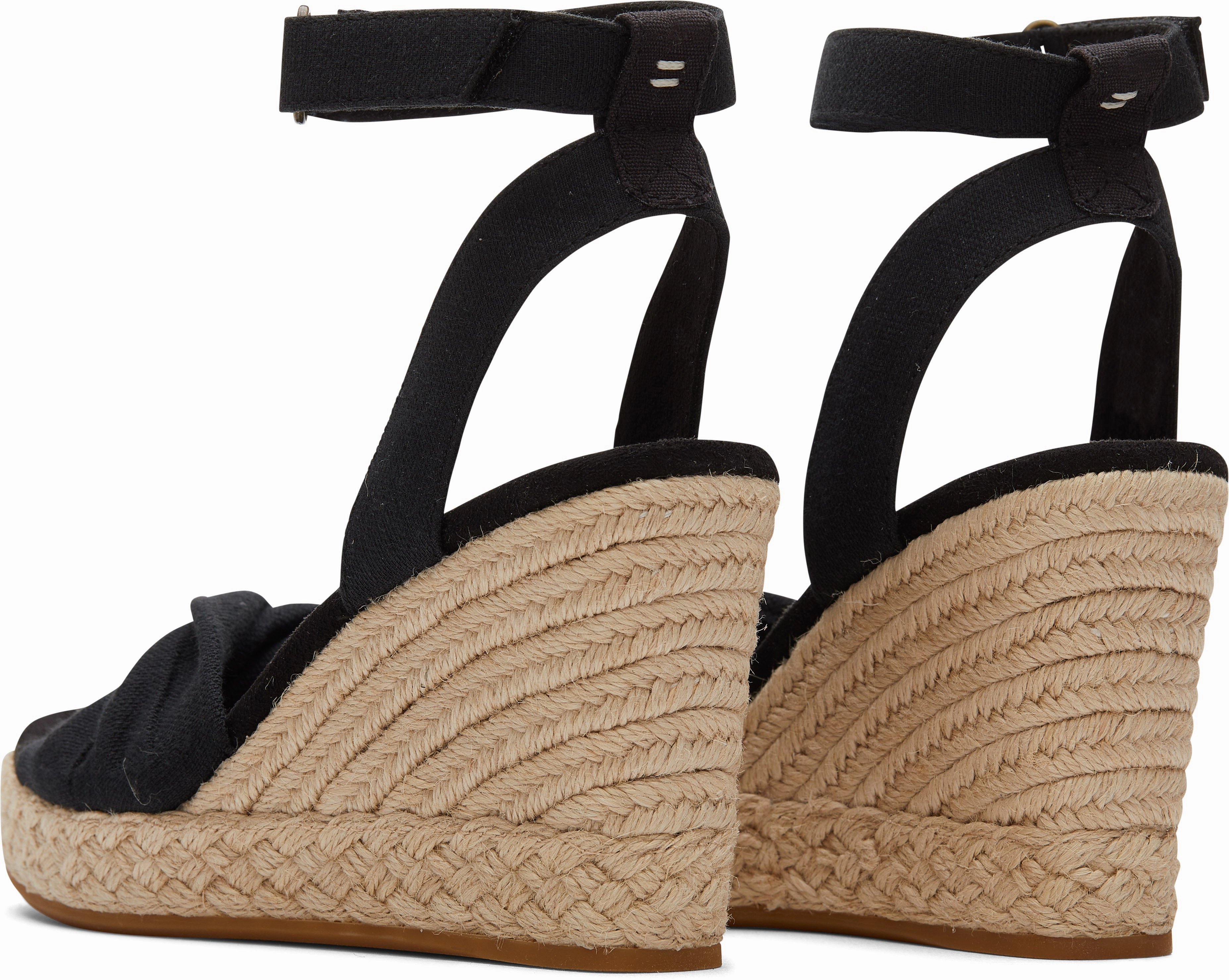 Marisela Wedge Sandal - Black Low Impact Sole Geometry